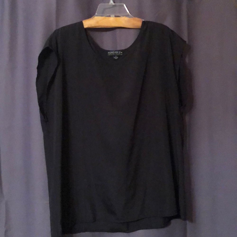 Silky black blouse